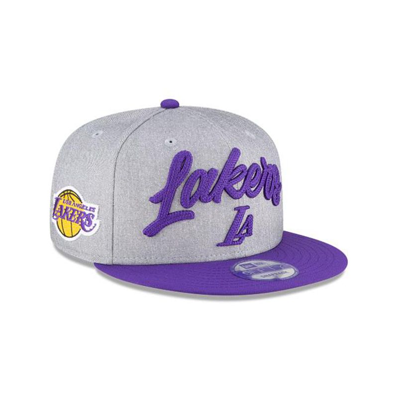 NBA Los Angeles Lakers Official Draft 9Fifty Snapback (RBT0901) - Grey New Era Caps